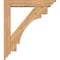 Ekena Millwork Merced Traditional Smooth Bracket w/ Offset Brace, Western Red Cedar, 5 1/2"W x 28"D x 32"H BKT0604X28X32MRC01SWR - alternate 3